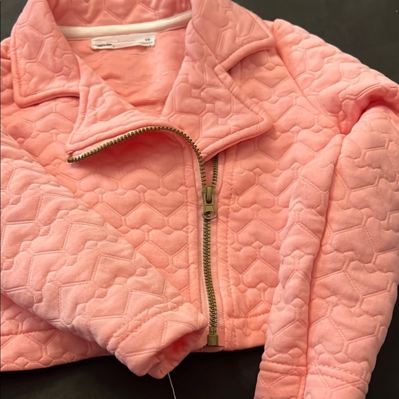 Pink Quilted Jacket with Gold Zipper - Picture 4 of 4